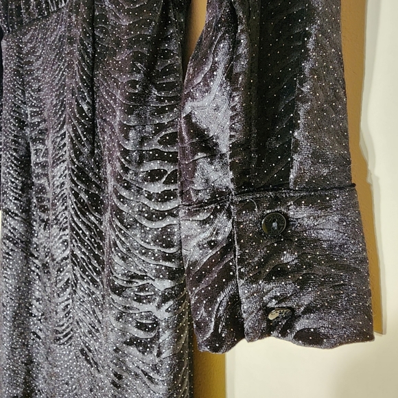 GAëLLE Paris velvet black polka-dot long dress - Picture 13 of 15